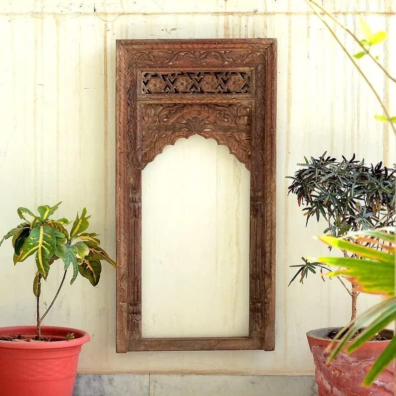 Buy JL Home Decor Handmade Old Antique Wood Jharokha for Decorative Wall Hanging Showpiece ...