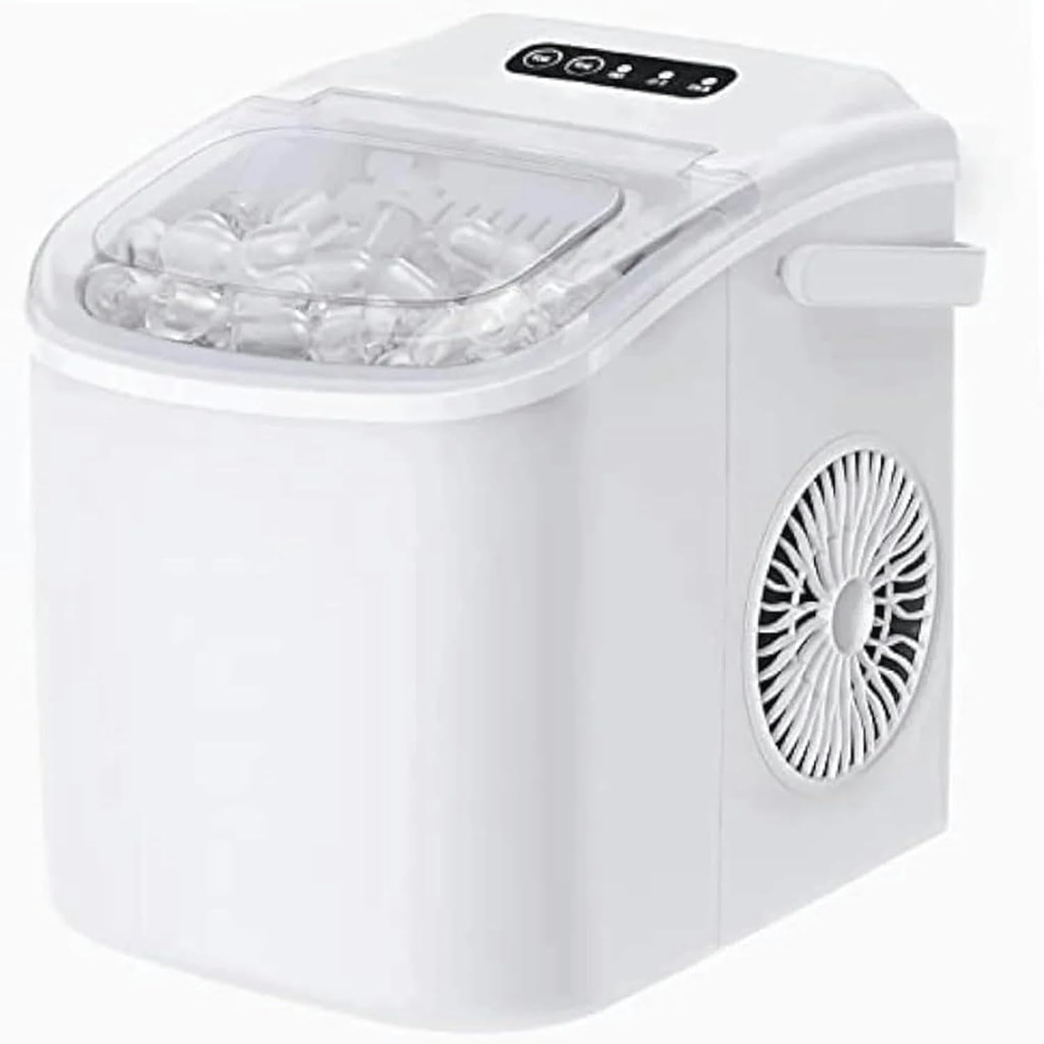 AMNOOL mdlian Countertop Ice Maker Ice Maker Machine 26.5lbs/24Hrs Portable Ice Maker Machine with Self-Cleaning