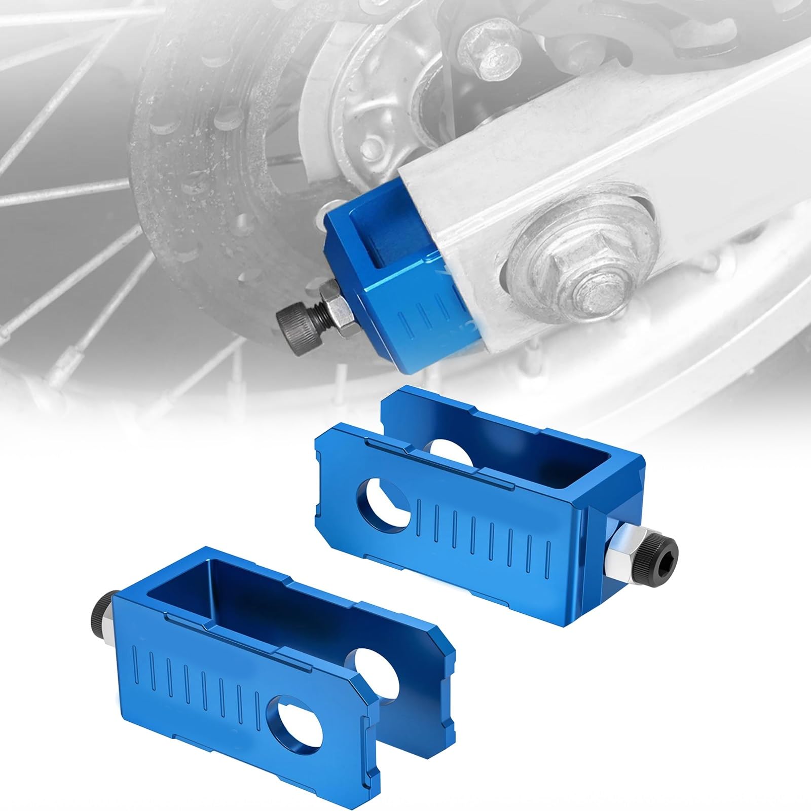 Tendeur de chaîne en aluminium billette usiné pour moto Yamaha YZ85 et YZ80