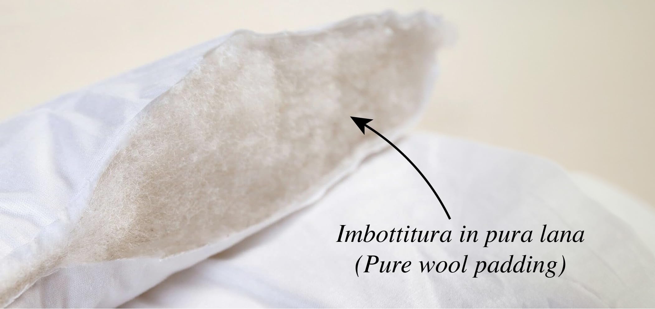 Tex family Piumino Invernale in pura Lana 100% Naturale, Wool Emotion, Rivestimento in Cotone Bianco Morbido, Profilo Argentato, 500gsm - 1 PIAZZA E MEZZA CM. 200X200
