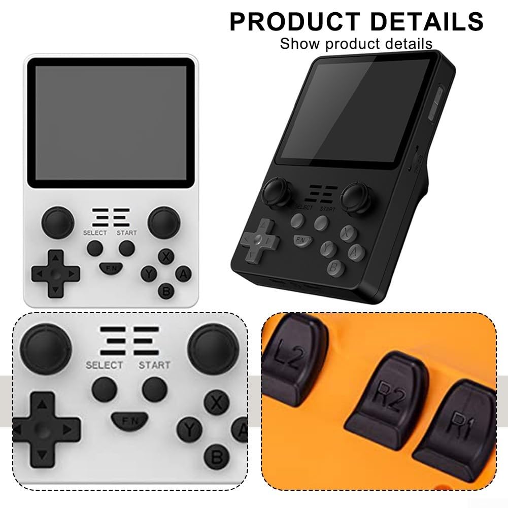 Per console portatile Powkiddy RGB20S retrò: 15.000 giochi integrati e display IPS! (16 GB + 64 GB nero)