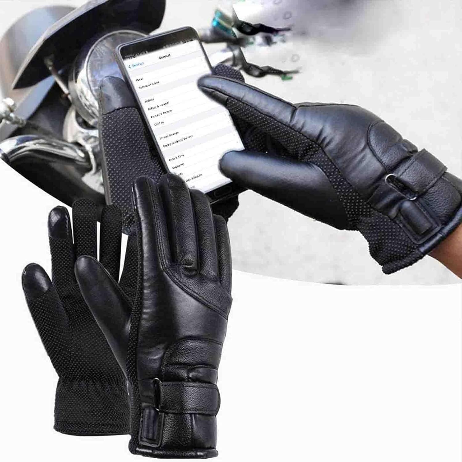Winter Heated Gloves for Men Women, USB Powered Electric Heating Gloves with Adjustable Temperature, Water-Repellent, Touchscreen Compatible