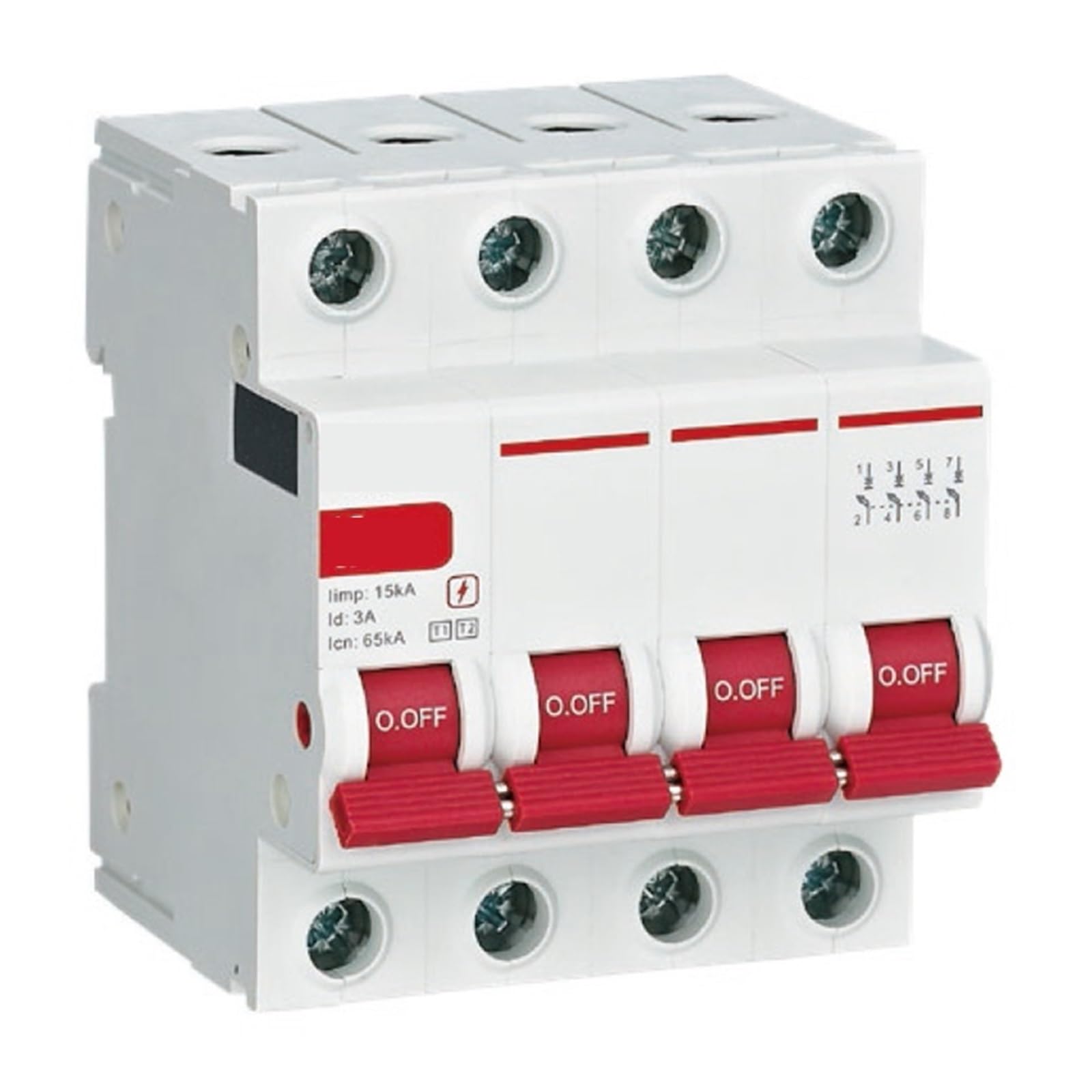Parafoudre DZ47SCB 4P avec capacité de décharge 100kA contre la foudre directe