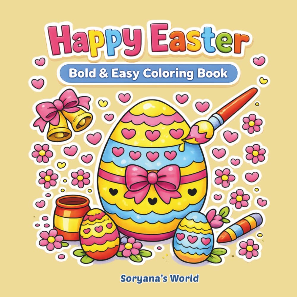 Happy Easter: Bold & Easy Coloring Book