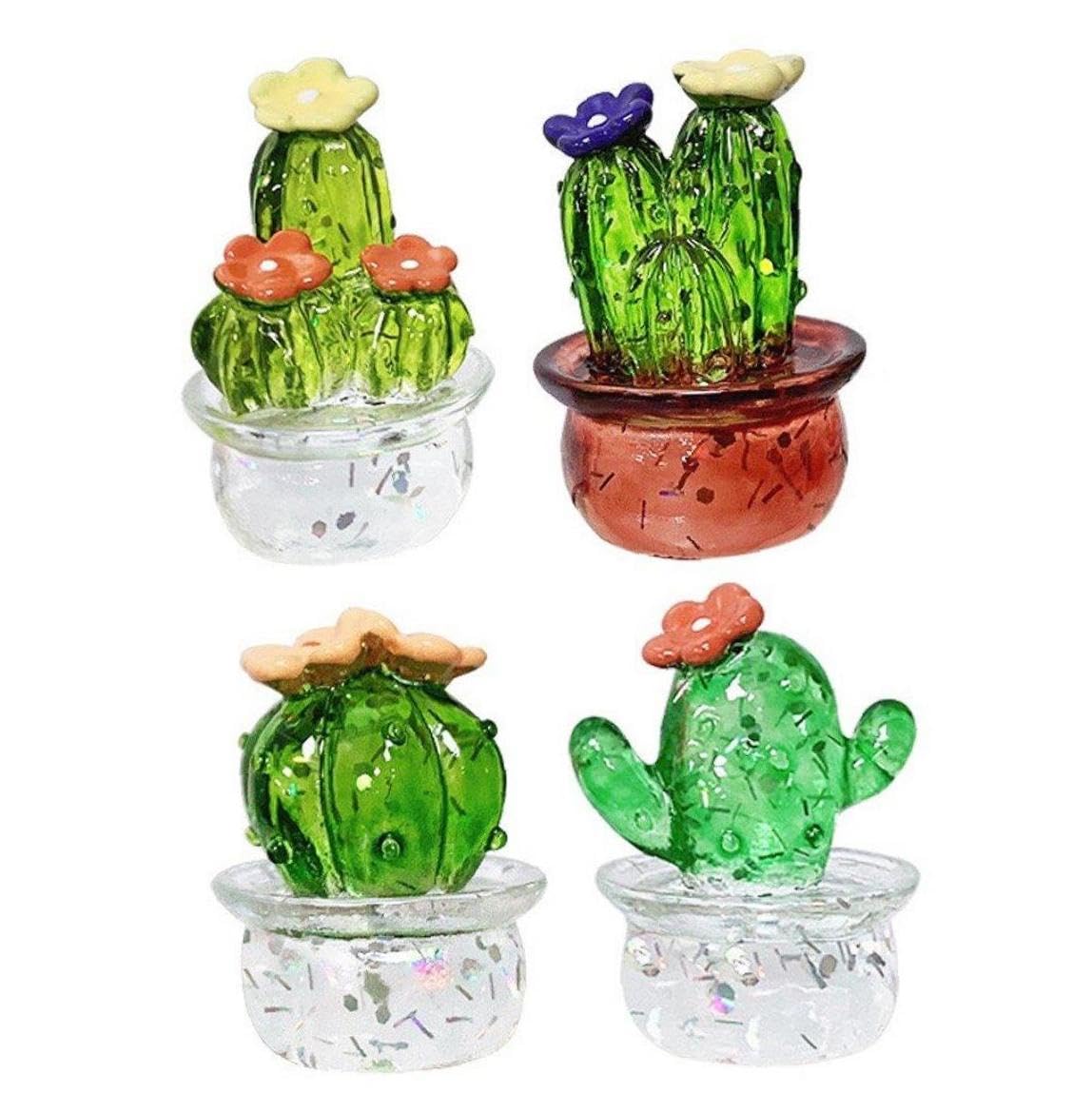 Amazon.co.jp: ミニ サボテン 置物 樹脂 アート サボテン フィギュア