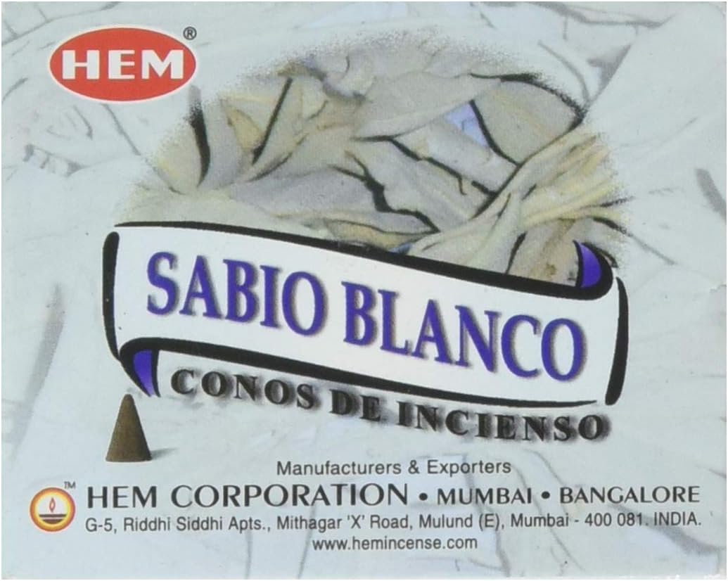 HEM Incense Cones 10 Cone Box - White Sage