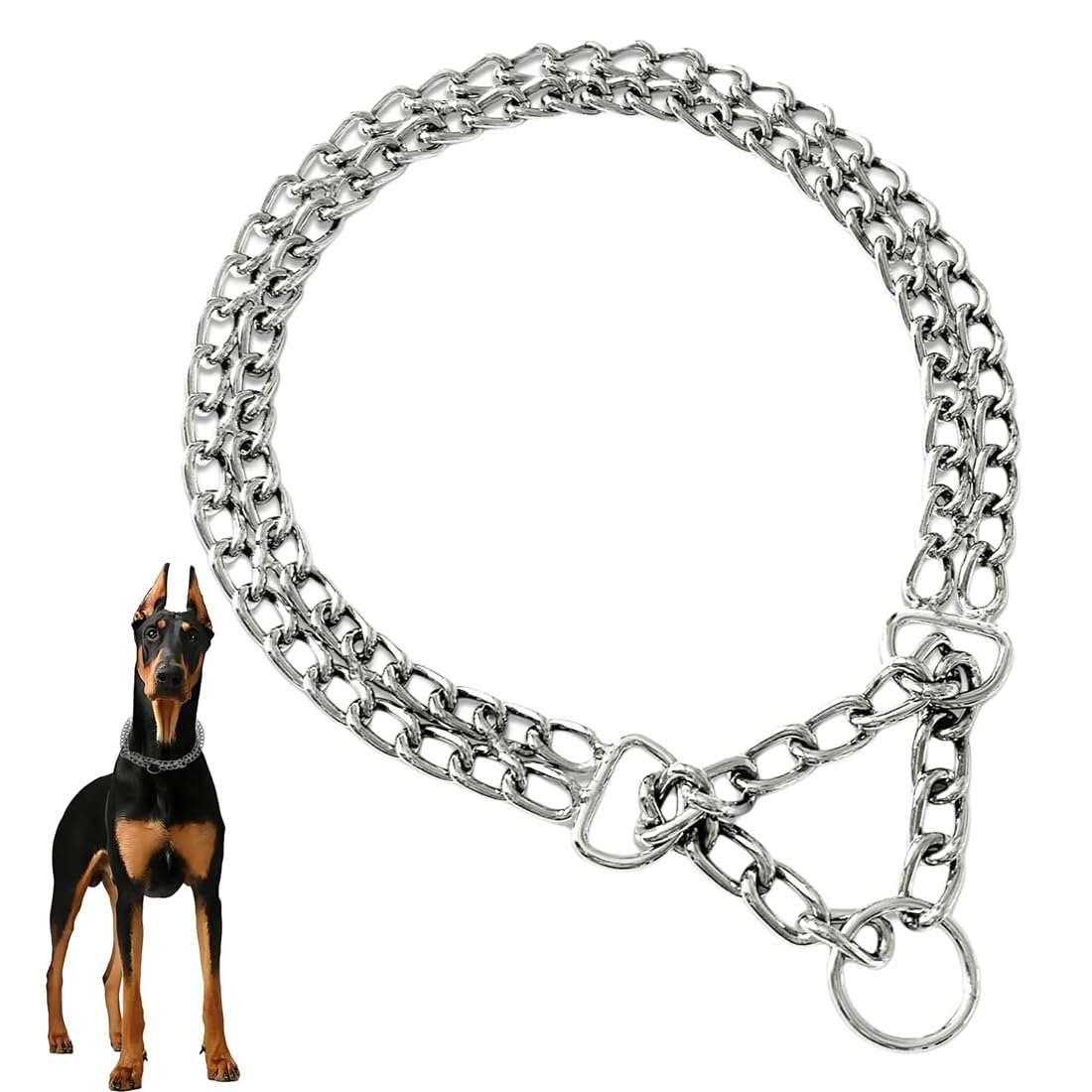 Collar de perro de acero inoxidable Collares de perro ajustable de cadena resistente Collar de perro grande mediano y pequeño