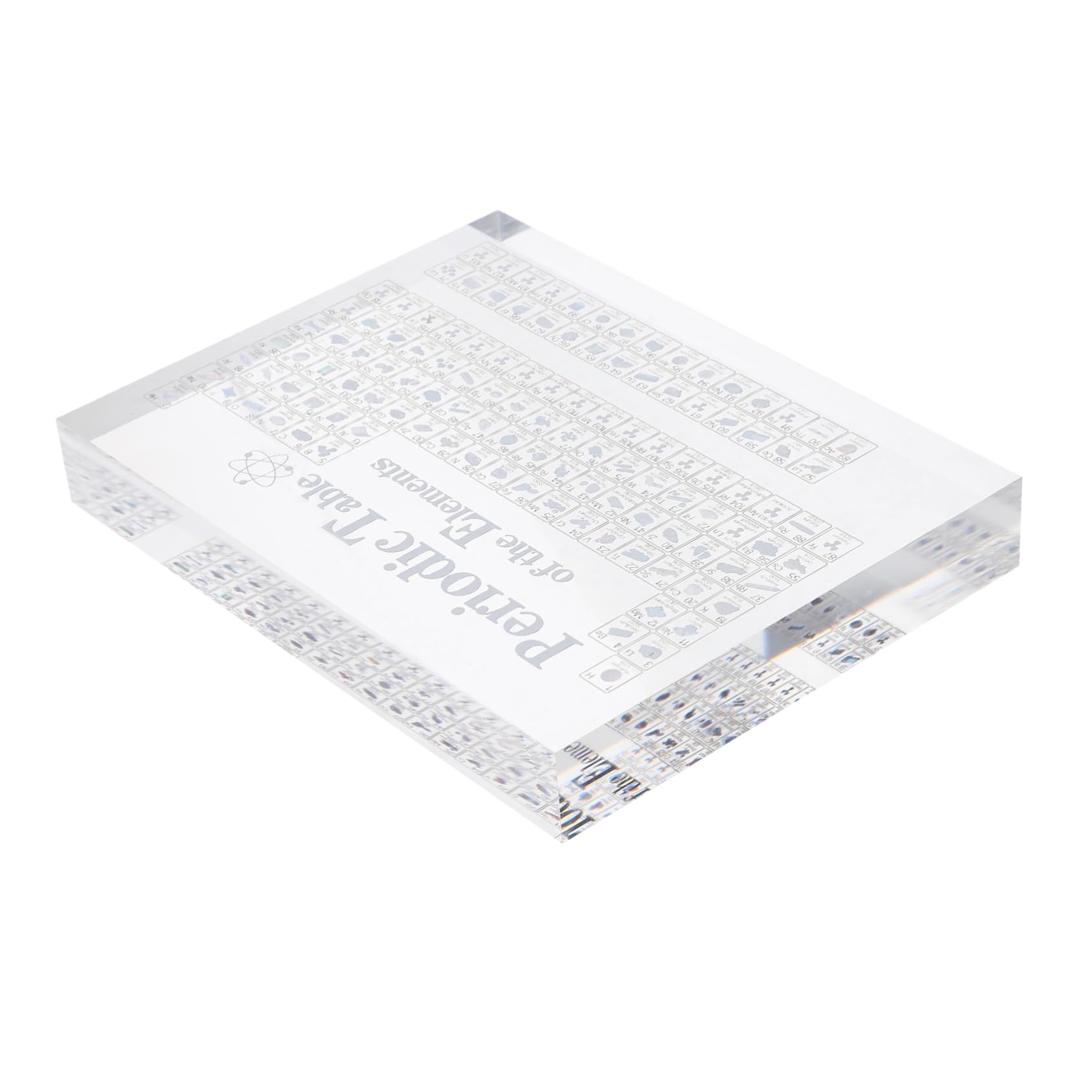 SHOWERORO Periodensystem Dekoration Aus Transparentem Acryl Kompakte Tischdekoration 150x114x20mm Mit Stabilem Standfuß Wissenschaftsdeko Für Büro Bibliothek Und Klassenzimmer