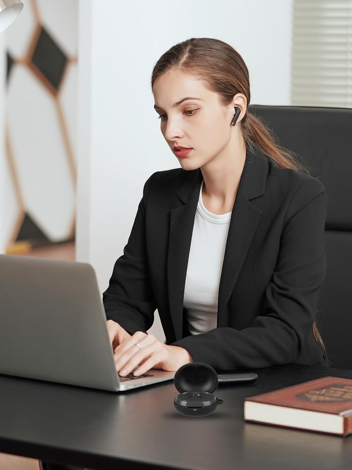 Case for SoundPEATS C30 Earbuds,Soft Protective,BOVUGAC Silicone Case Cover with Keychain & Cleaning Kit & Lanyard for SoundPEATS C30-Black - Image 8