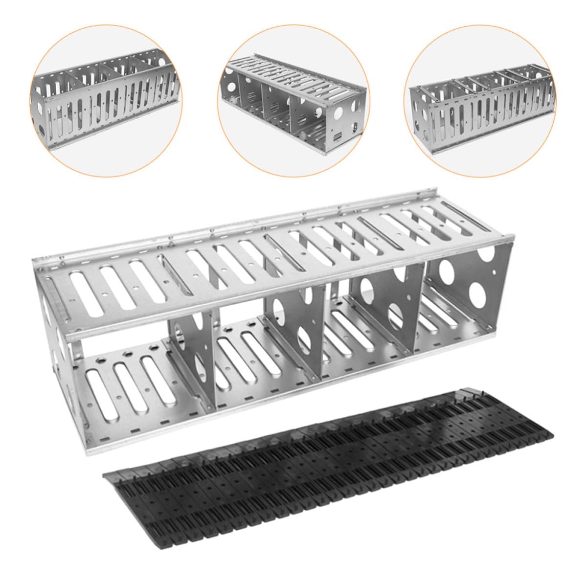 LABRIMP Jaula de Disco Duro de Acero Inoxidable de 12/16 Capas Instalación Conveniente y Resistencia a Deformaciones para Caja de Ordenador, Adecuado para Fiesta Verano