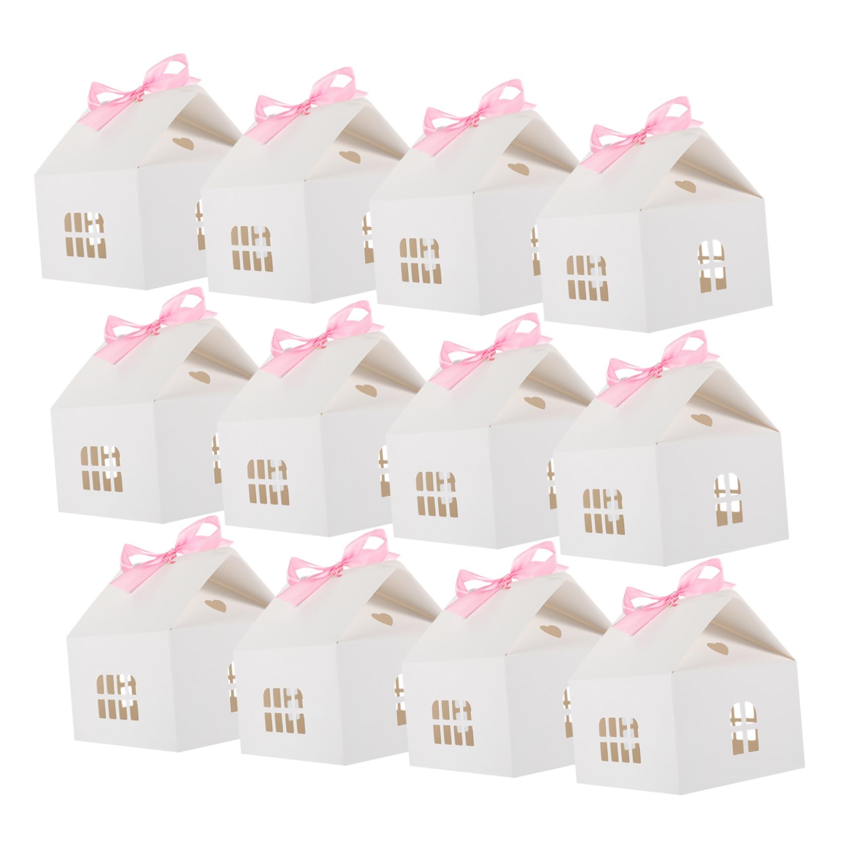 TOPBATHY 60 Pièces Boite De Bonbons Boîtes De Fête Contenant D'emballage De Bonbons Cas De Bonbons De Fête Bonbonnière Cas De Cotillons Porte-bonbons Blanche Polyester