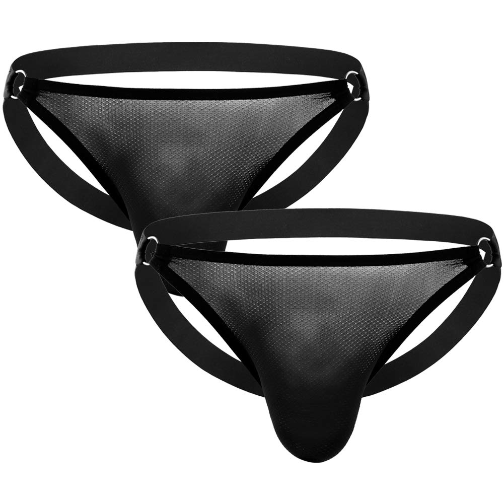 summer code Mens Jockstrap Micro Mesh Breathable Athletic Supporters Pack with Metal Ring-picture-10