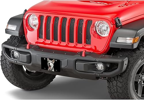 Miniatura 6 de Lefolen Husky Dog - Placa de matrícula frontal de automóvil sorprendido, lindo animal cachorro, mascota, boca abierta, ojos grandes, retrato,