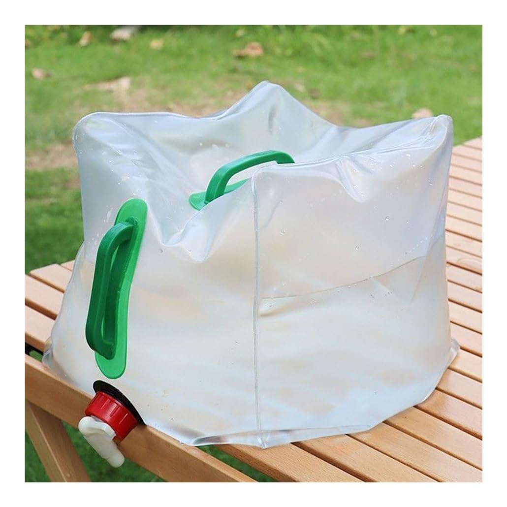 Faltbarer Wasserbehälter, transparenter Wassertank mit Zapfhahn für Outdoor-Aktivitäten wie Camping, Wandern und Notfälle