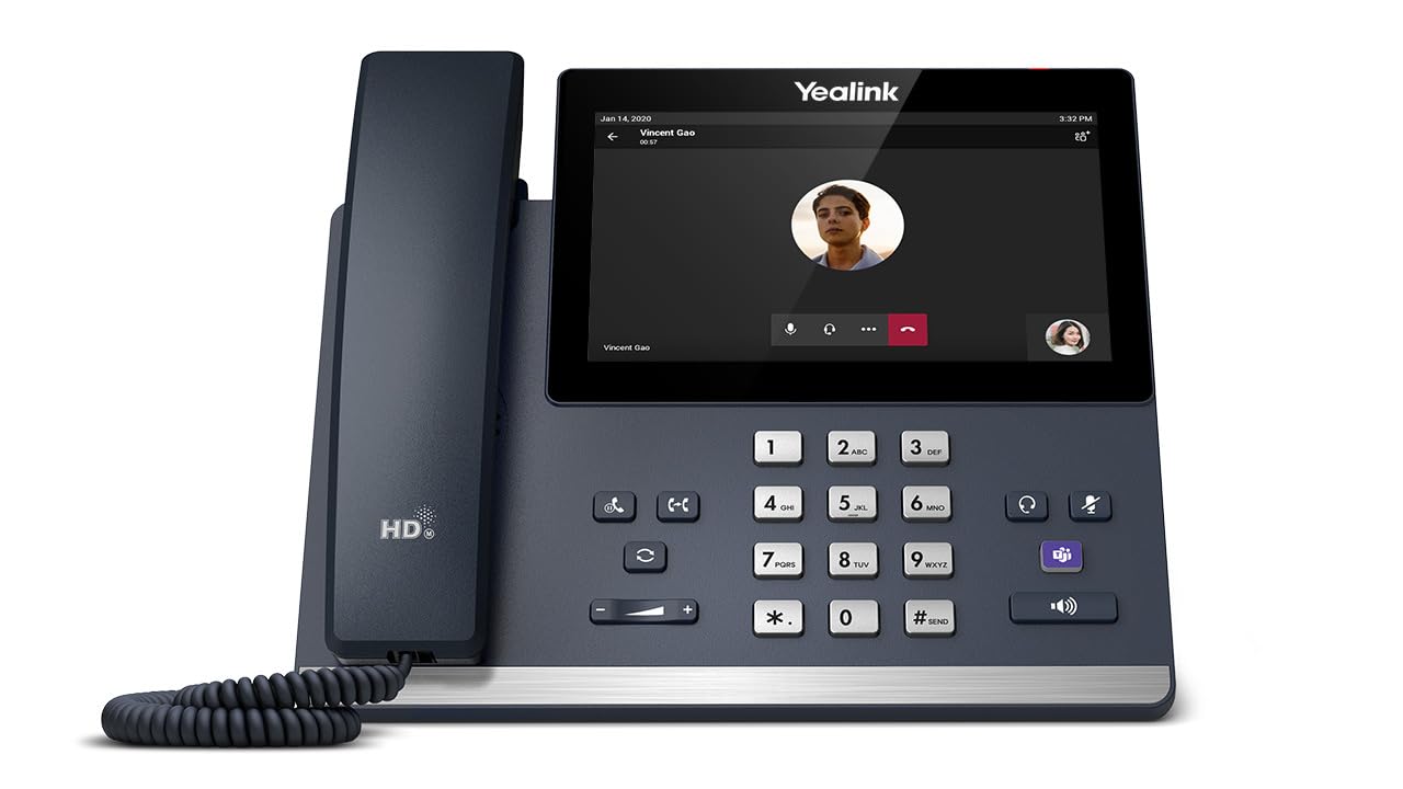 Yealink MP56 E2 Teams IP-Telefon – 7" Touchscreen, Android 13, HD-Audio, Bluetooth 5.2, Dualband WLAN, dedizierte Teams-Taste, PoE-Unterstützung