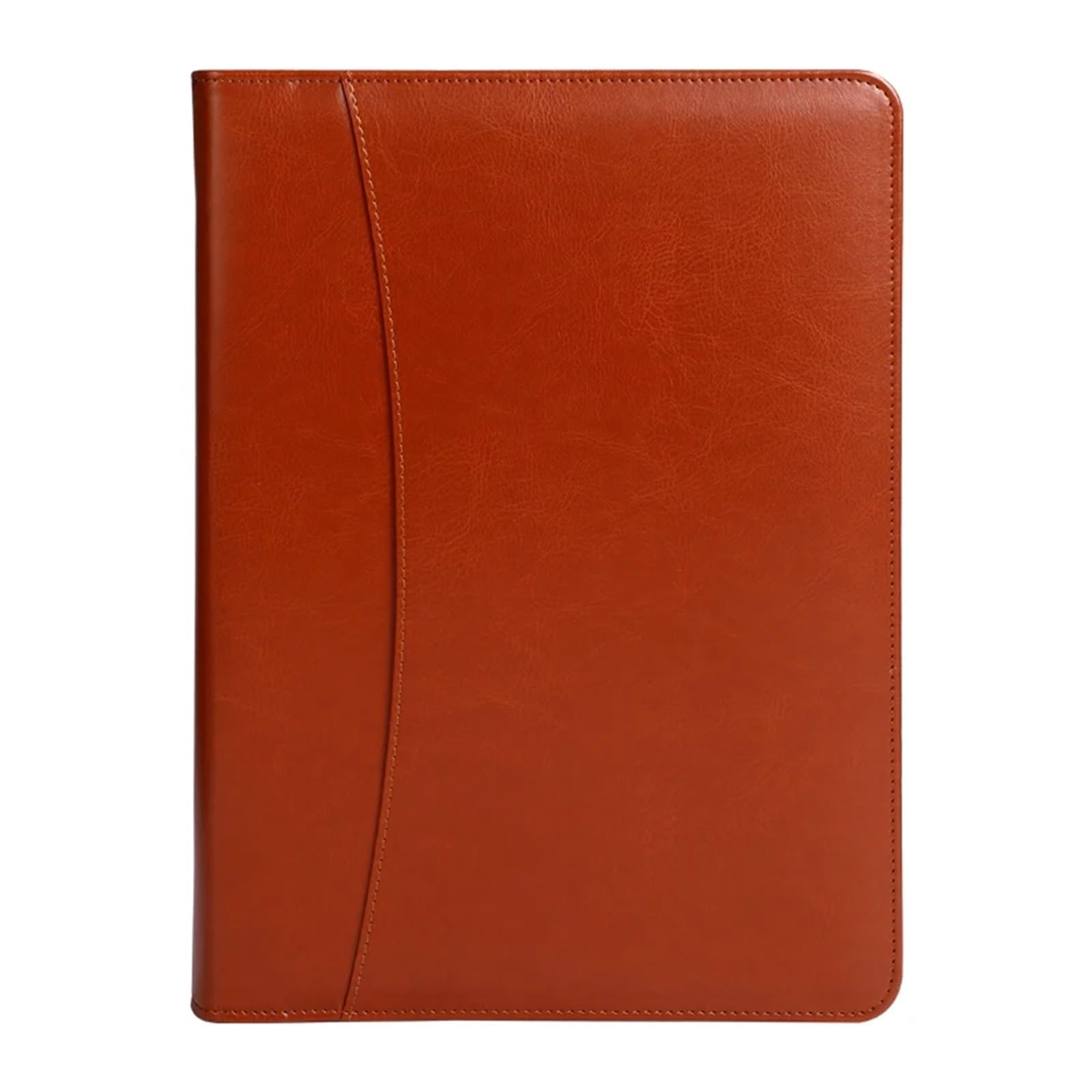 Custodia Portadocumenti In Pelle Cartella in pelle da lavoro, adatta al telefono, con cerniera, organizza documenti/penne/telefono, perfetta for i professionisti in movimento(Brown)