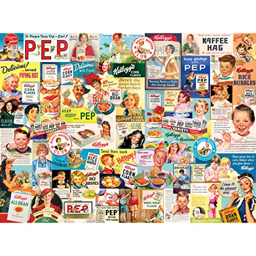 RoseArt - Kellogg's - Cereal Ads - 1000 Piece Jigsaw Puzzles for Adults