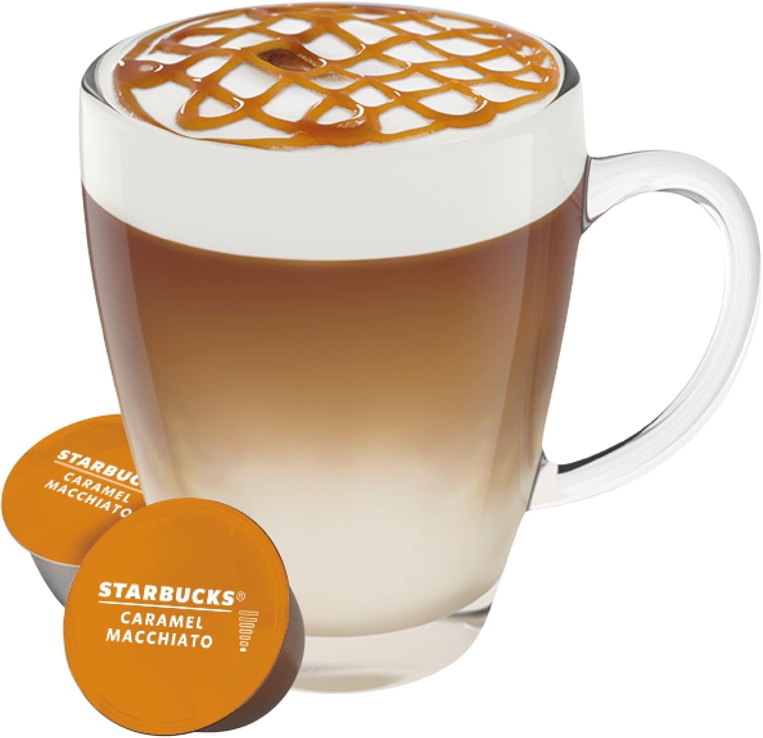 Starbucks Caramel Macchiato Coffee Pods by NESCAFÉ Dolce Gusto (Pack of 6, Total 72 Pods)