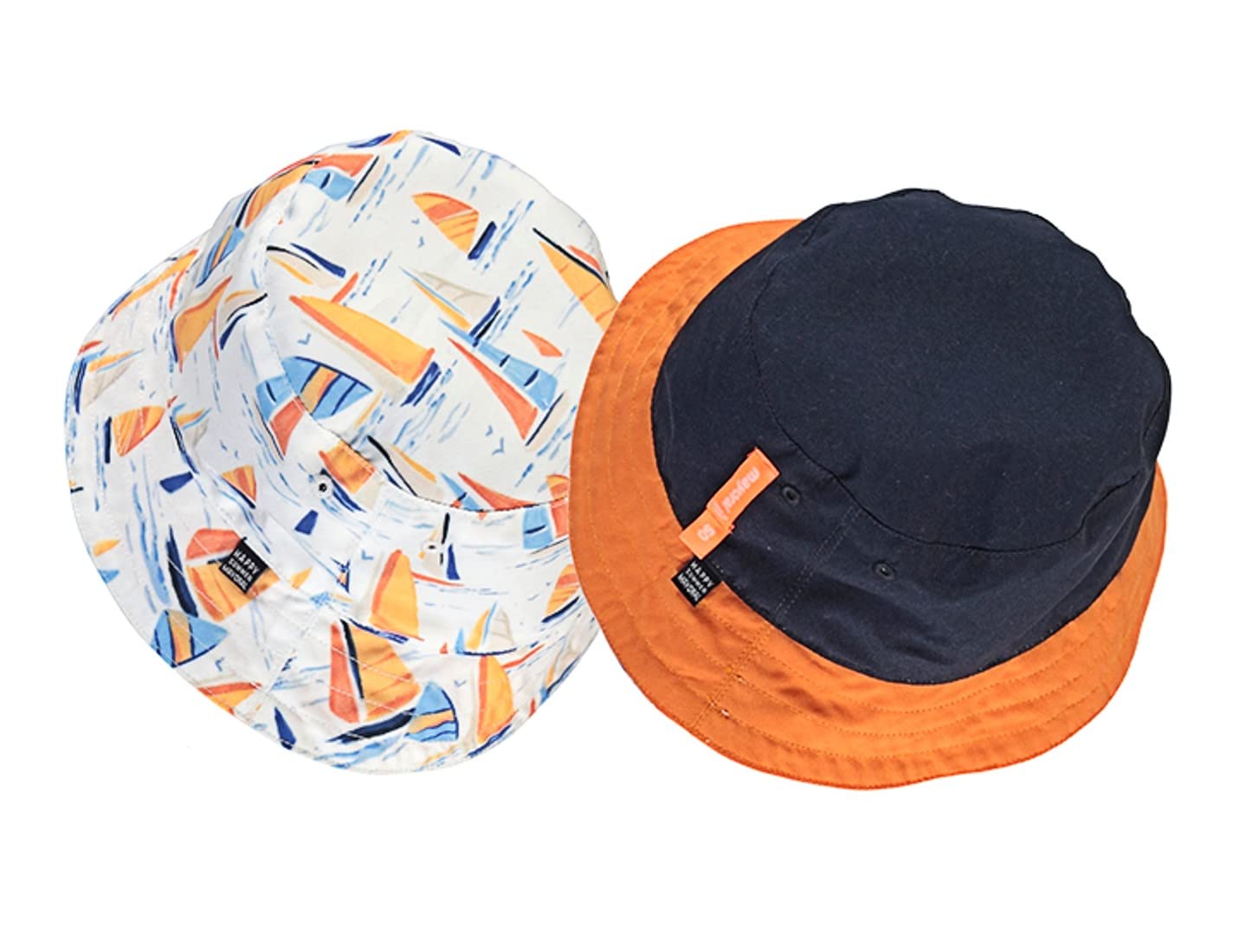 Mayoral Infant and Boys Reversible Sun Hat (24-36 Months, Orange Sailboat Hat)