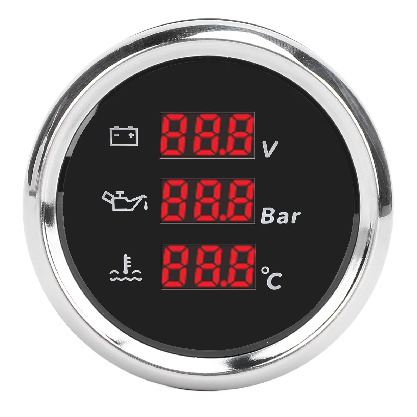 Voltímetro digital y medidor de presión de aceite para evitar averías en el motor 8