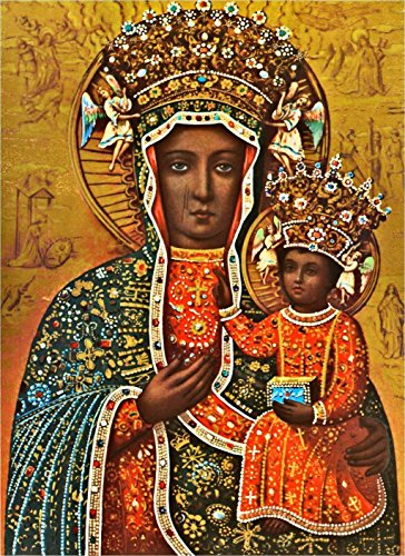 Black Madonna Poland Our Lady of Czestochowa Polish Madonna print POSTER A3 Religious Catholic pictures Christian Holy Wall Art Decor for Home Room