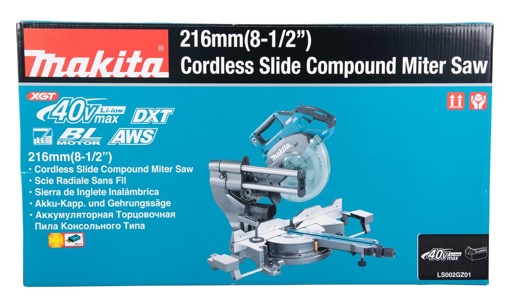 Makita LS002GZ01 Ingletadora telescópica BL 40Vmax XGT 216mm AWS (sin batería y cargador)