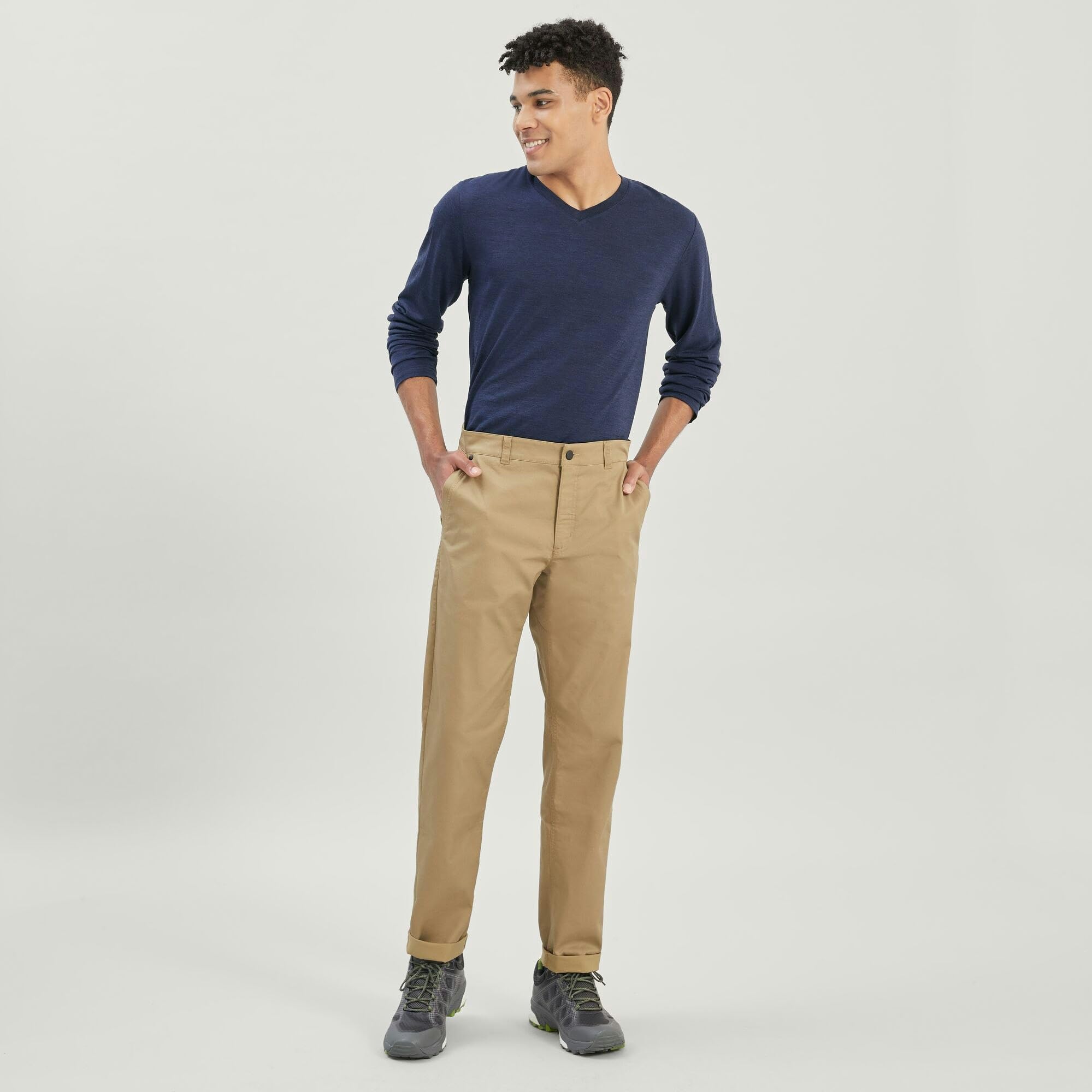 Pull Homme Kathmandu 100% Laine M Vert - Manches Longues Col V - Très Bon état