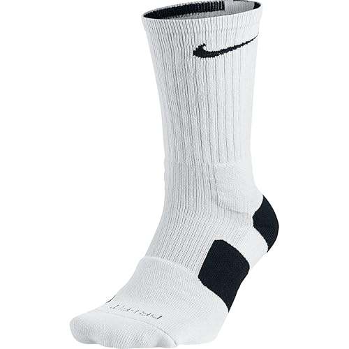 Nike Elite Crew Lacrosse Socks - 1-2 - White/Black-lg
