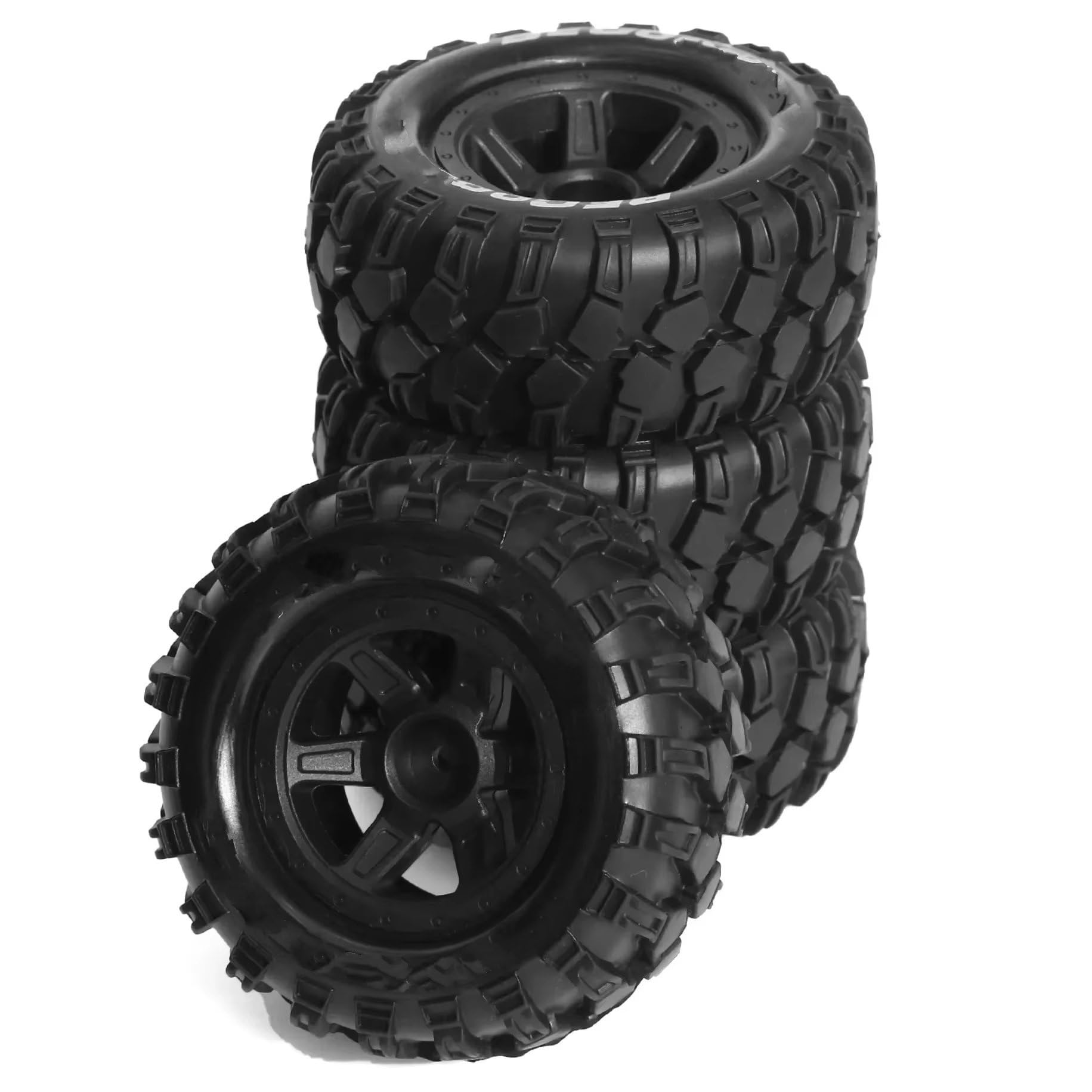 RC Car Repuestos Kit para MJX 10208 1/10 RC, Piezas De Mejora Coche, Accesorios, 4 Uds., 90mm, para Monster Truck, para Buggy, Neumáticos, Rueda Hexagonal 12mm