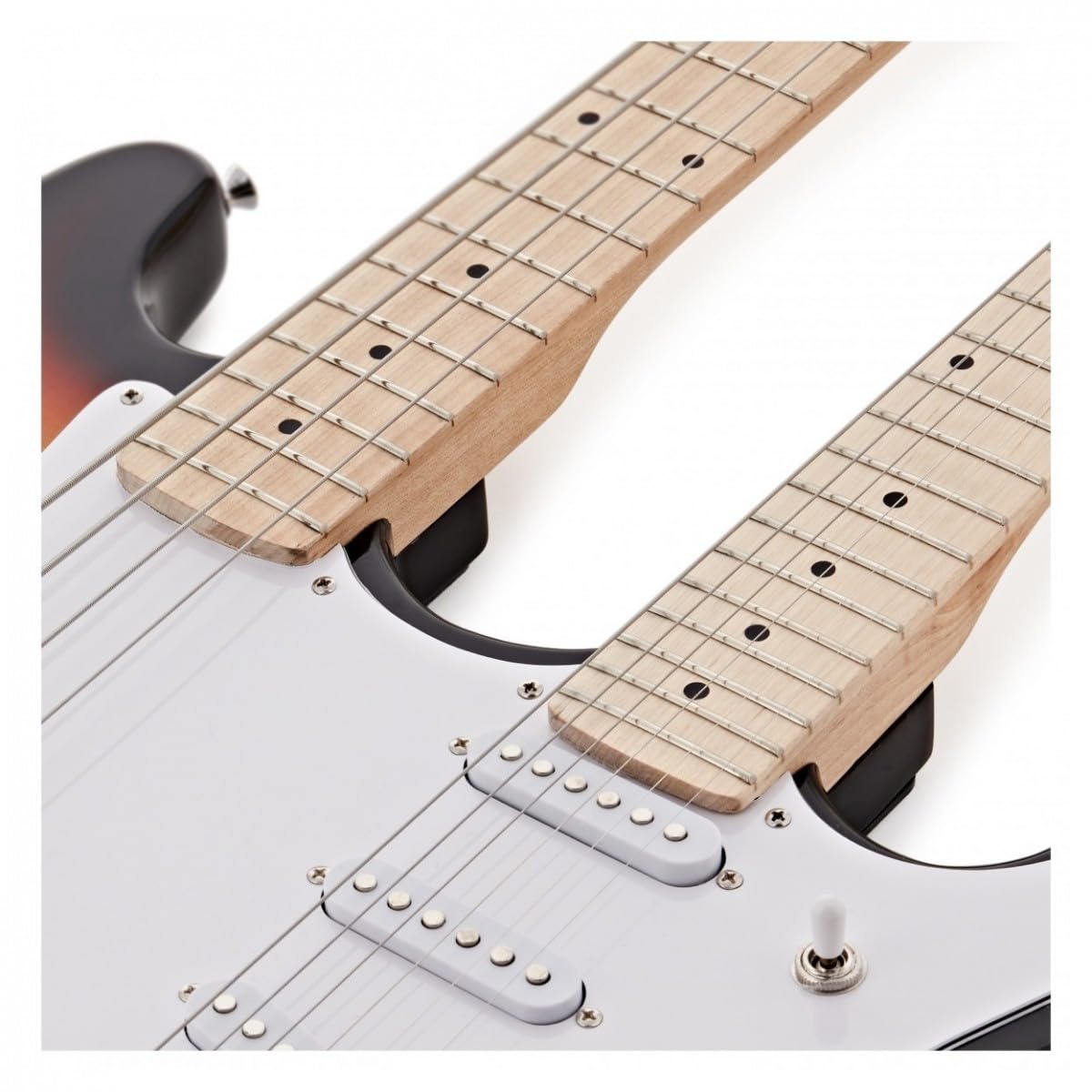 Full Size Guitarra eléctrica y bajo de doble mástil Sunburst