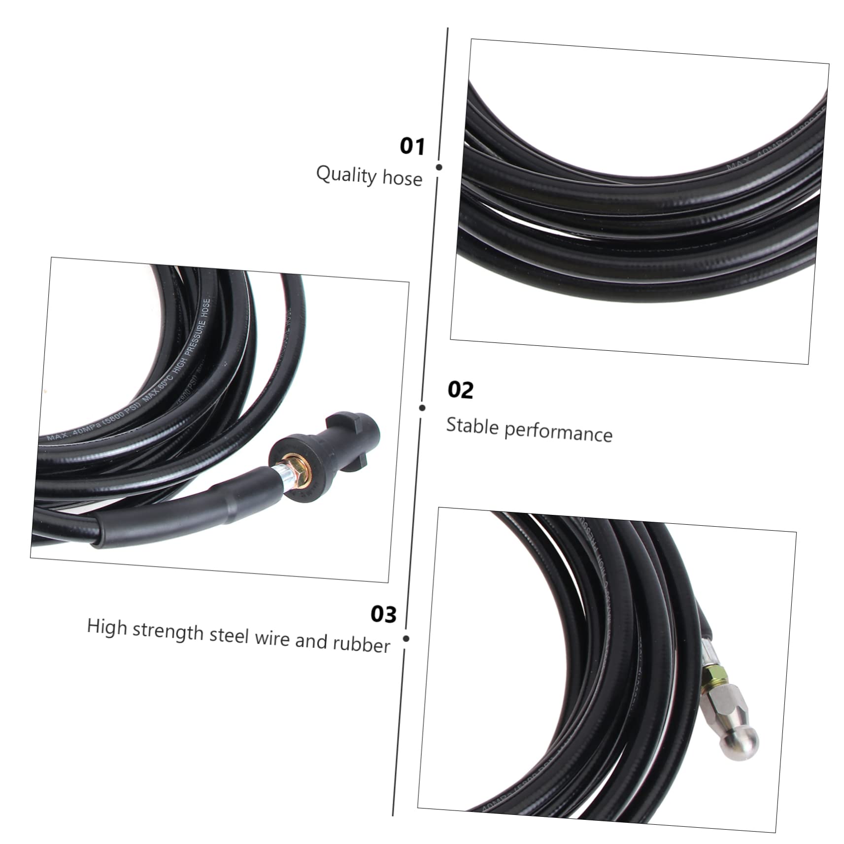 IWOWHERO Pressure Washer 15m Long Washer Pressure Washing Machine Hose for Sewer Cleaning Compatible