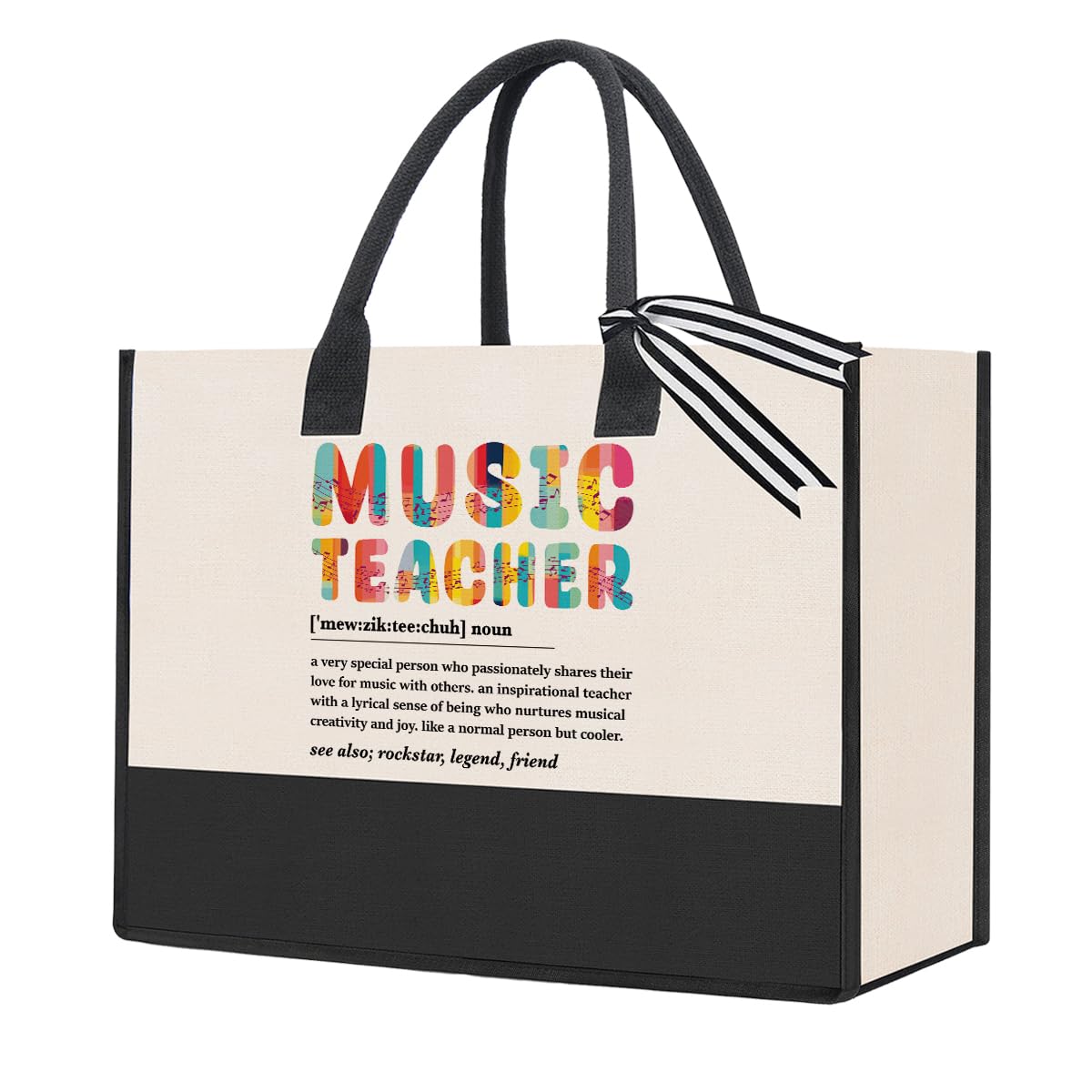 AASRR Music Teacher Appreciation Gifts - Piano & Christmas Gifts - Tote Bag
