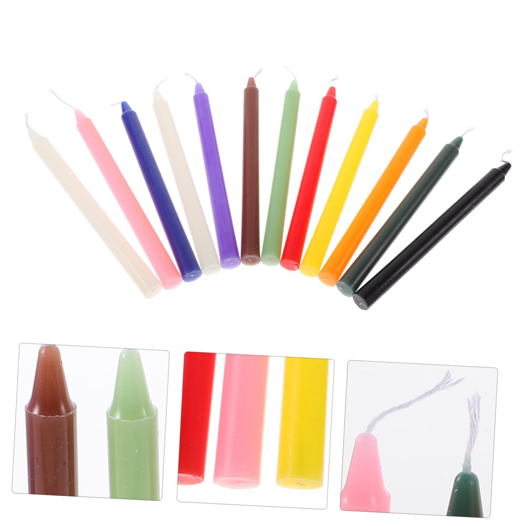 Cabilock 12Pcs Long Taper Candles for Wedding Birthday and Holiday Parties Dripless Easy to Use for Home Decor and Candlelight Dinners