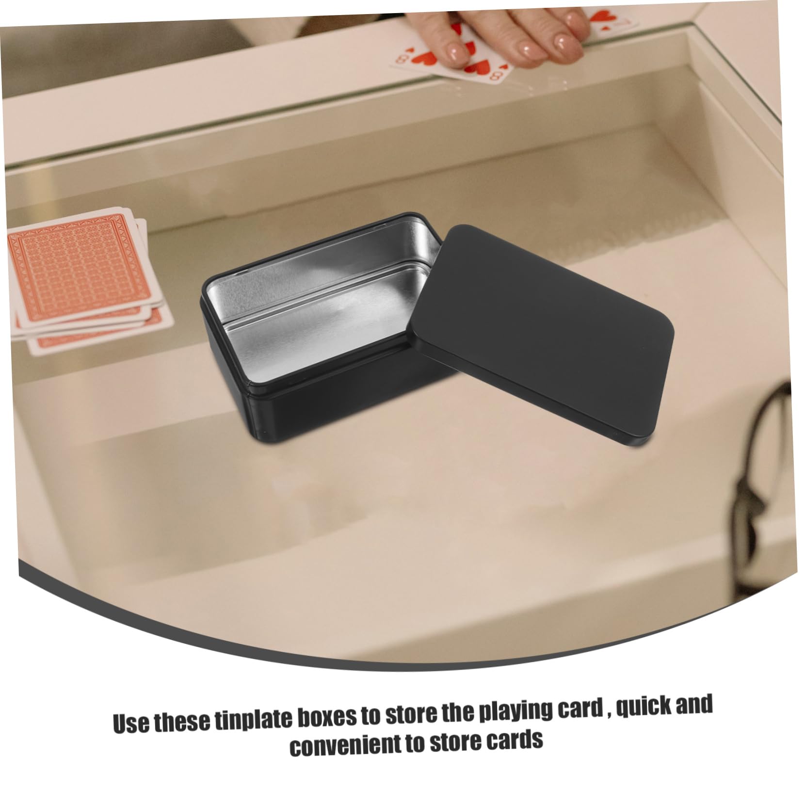 SHINEOFI 4 Set Scatola Di Immagazzinaggio Del Poker Piccolo Organizzatore Scatole Portaoggetti Storage Box Archiviazione Di Carte Da Baseball Archiviazione Delle Carte Commerciali 3 Pezzi*4