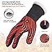 Flalivi BBQ Gloves, 1472°F Extreme Heat Resistant Grilling Gloves,Long Non-Slip Potholder Oven Gloves for Cooking, Kitchen, Smoker Baking, Barbecue, Welding, Cutting(13 inch)