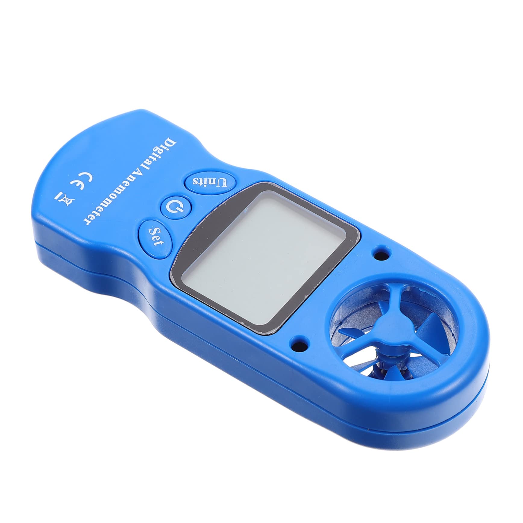 Mini Anemometro Portatile Digitale 1 Pezzo in Plastica | Misura Velocità del Vento, Temperatura e Umidità, Schermo Lcd con Retroilluminazione, Borsa Inclusa