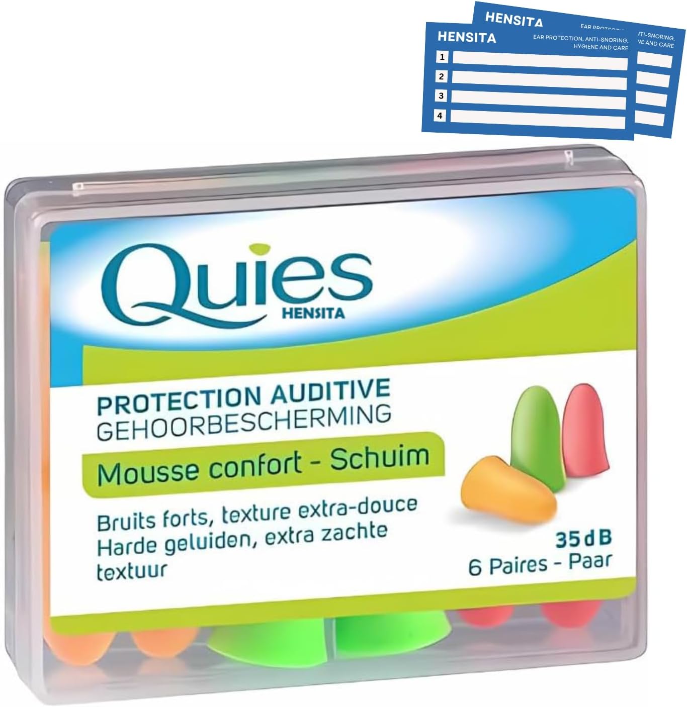 Quies Rubber Foam Ear Plugs 6 Pairs