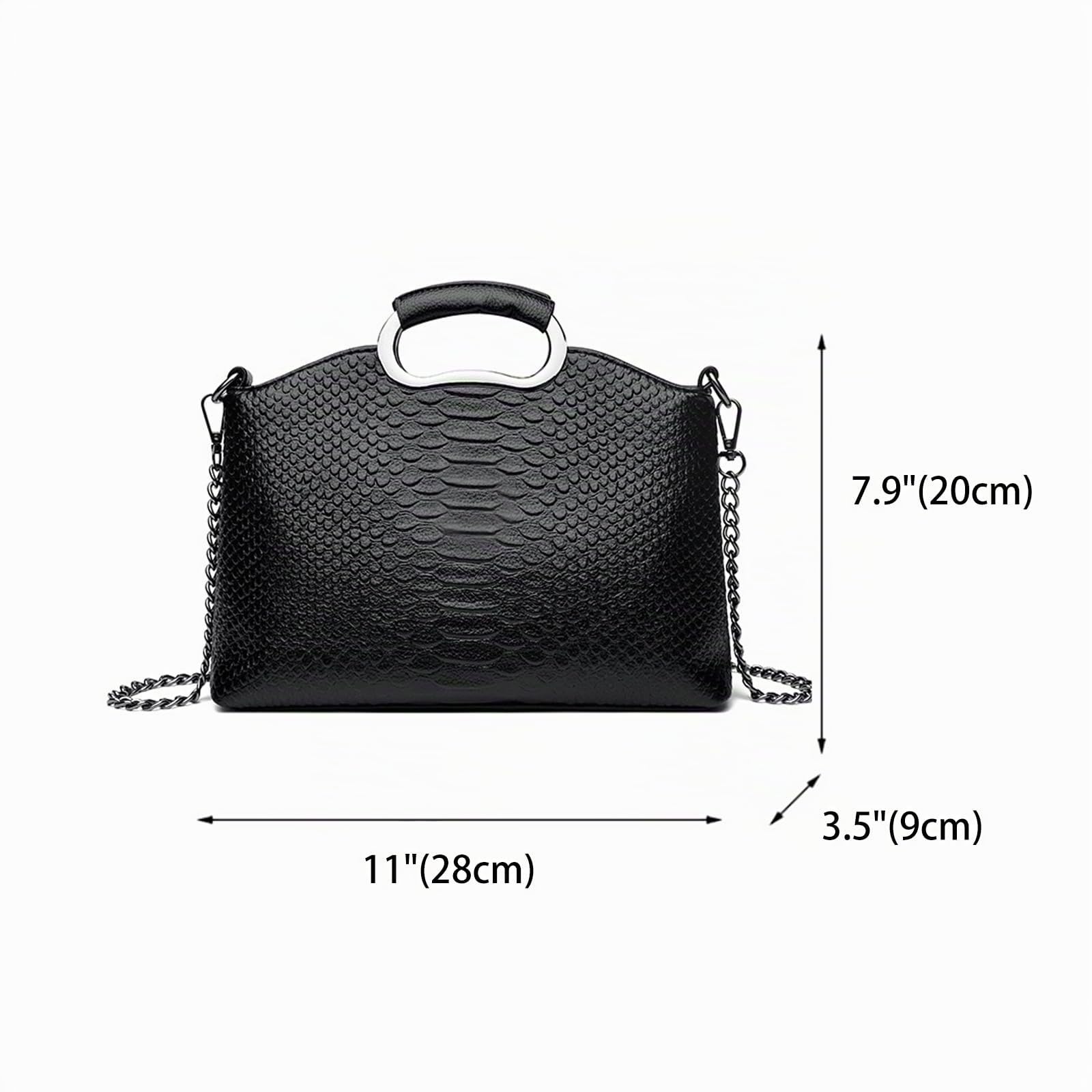 BUKESIYI Damen Tasche Umhängetasche Handtasche Frauen Klein Schultertasche Lack PU Leder Weekender DE77453