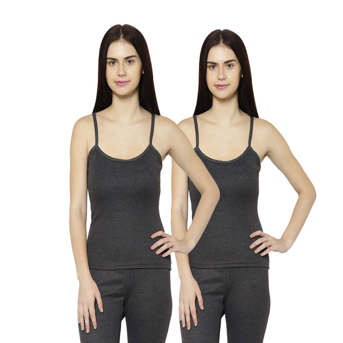 Regular Fit Thermal Camisole for Women (Pack of 2)-MACK34076-image-0