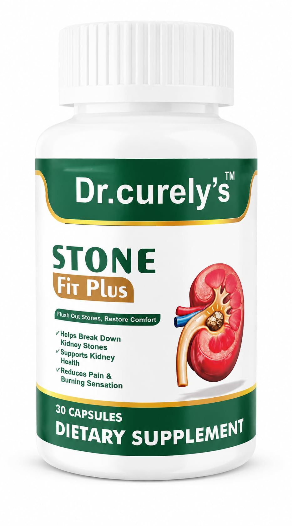 Stone Fit Plus Kidney Stone Support Dietary Supplement, Reduces Pain & Burning Sensation, 30 Capsules-image-6