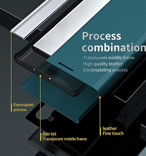 Miniatura 4 de CCSmall Funda para Samsung Galaxy S22 Ultra (no S22), funda de piel sintética premium con función atril duradera a prueba de golpes para Samsung