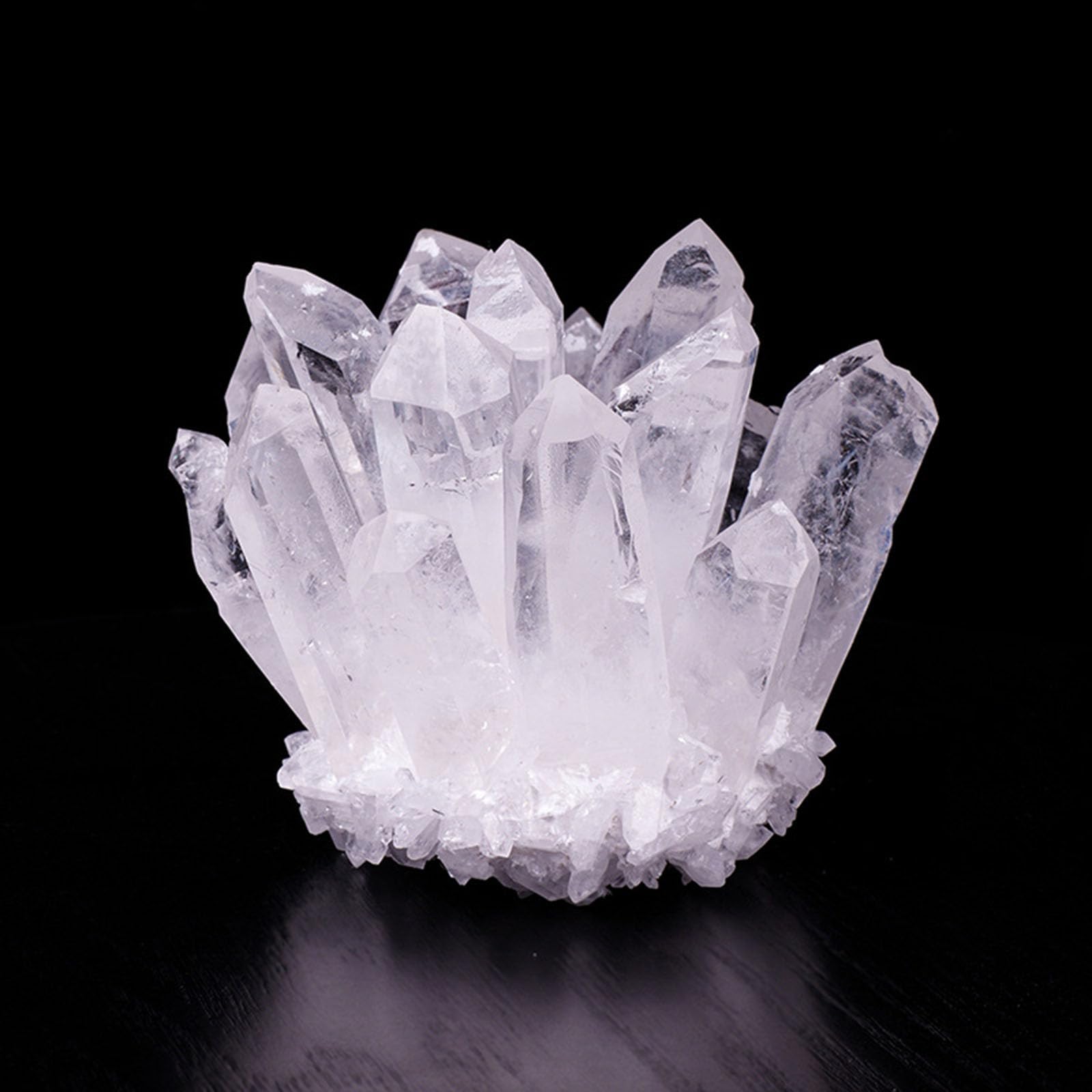 AUOQKQUT Crystal Cluster,Clear Quartz Crystal,Amethsyt Cluster,Smoky Quartz,Crystal Raw Gemstone for Home Office Decoration Ornament,D,400~500g