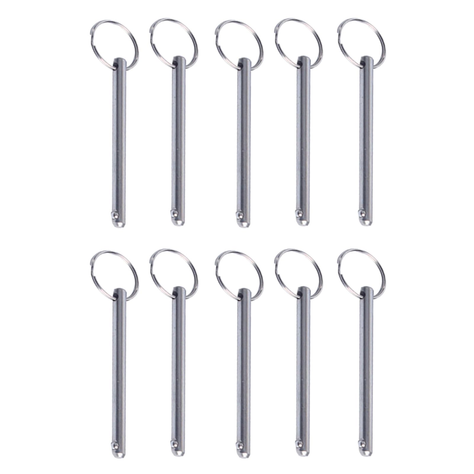 10Pieces Carbon Steel Button BallHead Locking Pin 8x60mm For Quick Releases For Boats Mechanics