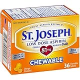 St. Joseph Orange Flavor Chewable Aspirin Tablets, 36 ct (Pack of 6)