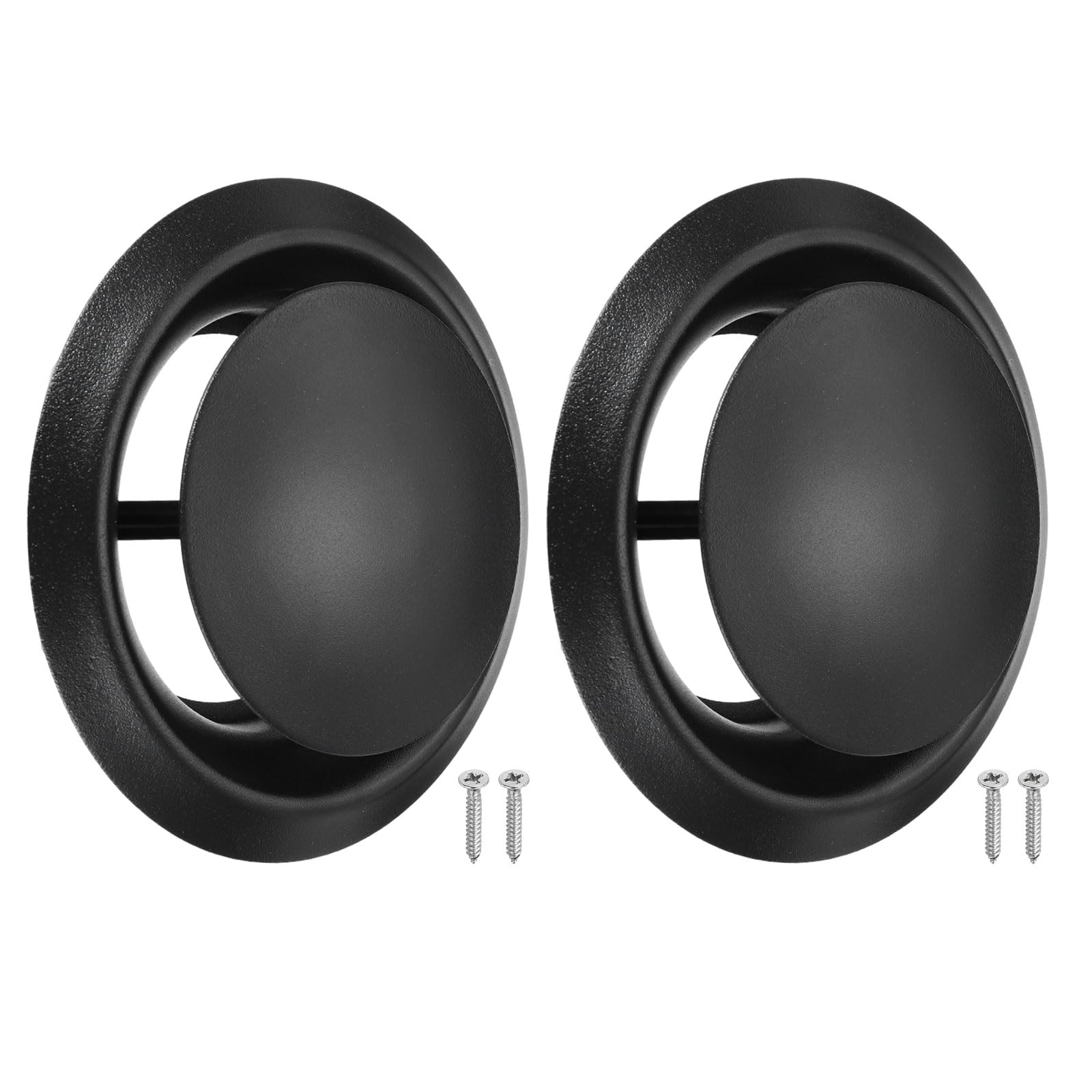 Bouche de ventilation en inox 304 noir de 5 pouces avec obturateur rotatif pour plafond design