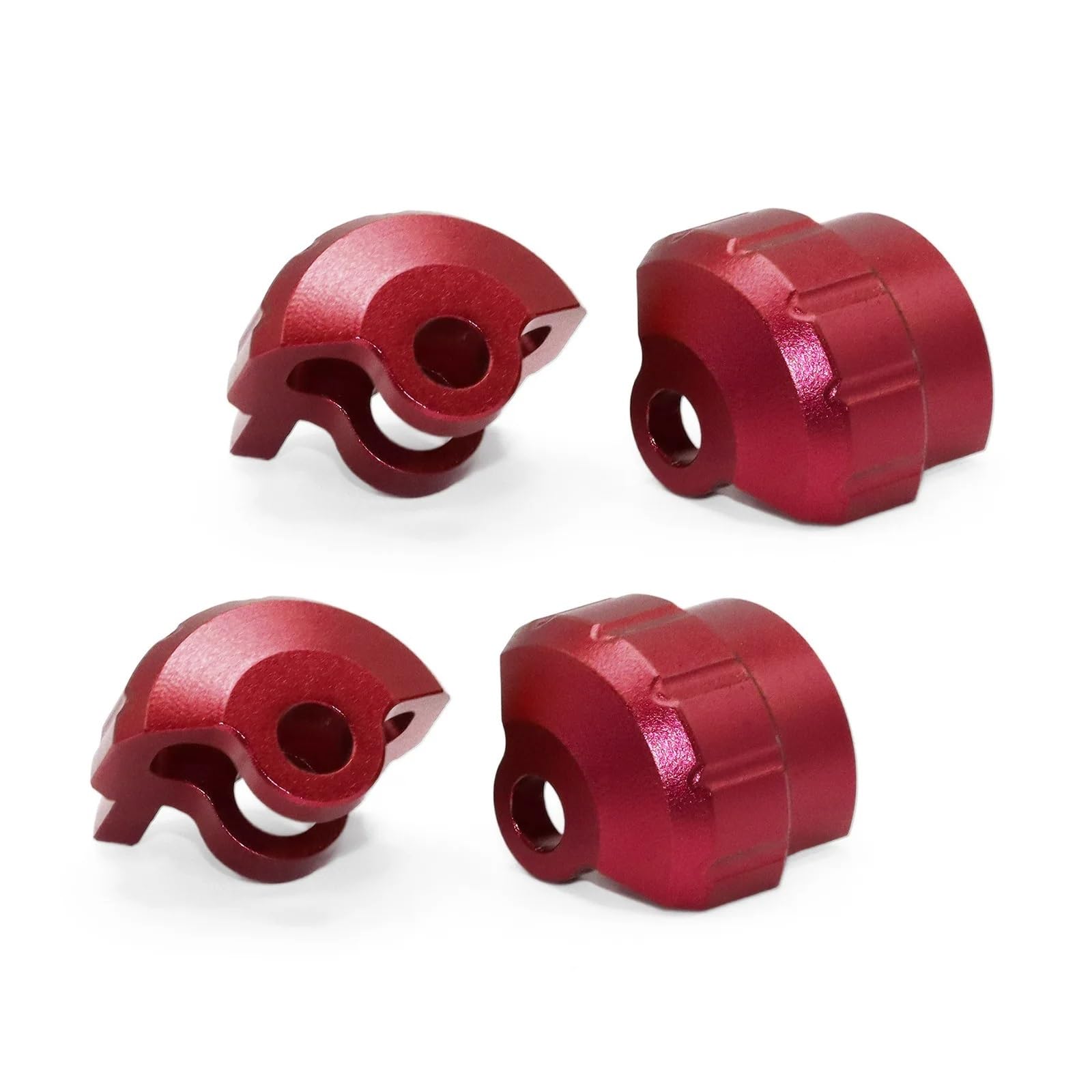 RC Upgrade Accessories for Arrma 1/7 1/8 4pcs Metal Shock Cap Protector Shock Absorber Protection Cover AR330492 RC Car Upgrade Parts Accessories(Red)