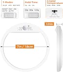 Motion Sensor Ceiling Light Wired Slochi, 7 inch 3000K/4000K/6500K Selectable LED Flush Mount Ceiling Light Fixtures, Hardwired Activated Closet Light with Timer for Indoor Cabinet Hallway Room Pantry