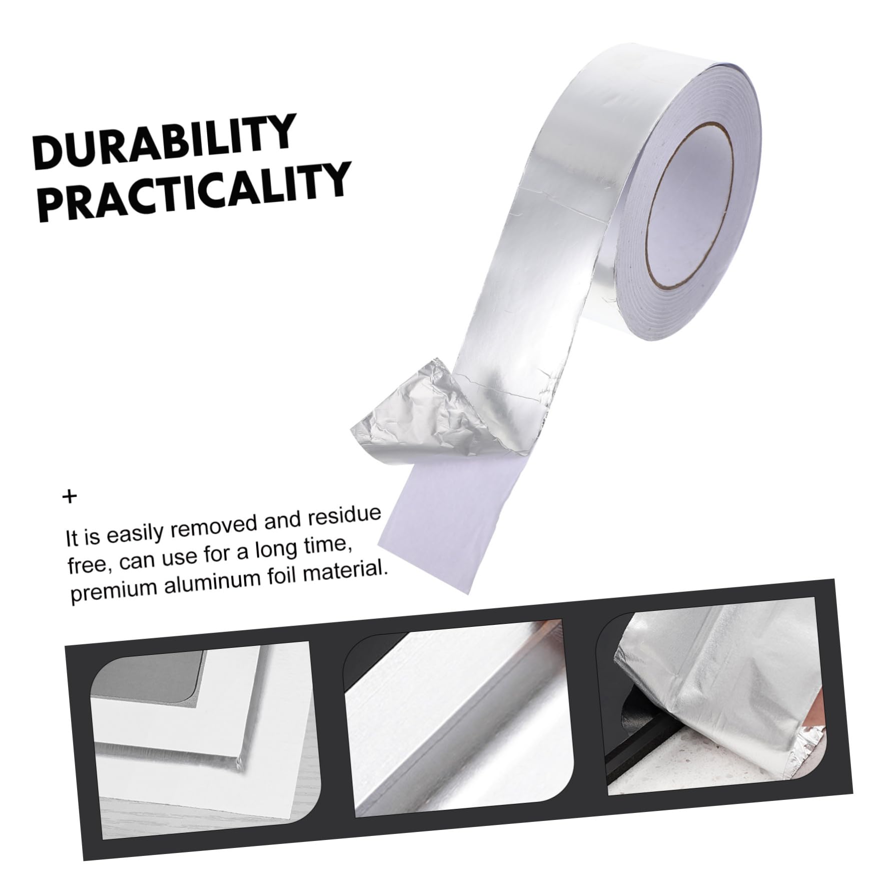 Artibetter 2 Rollen Aluminiumfolien Klebeband Set Hitzebeständig Wasserfest für Küche Rohrleitungen und Präzisionsinstrumente