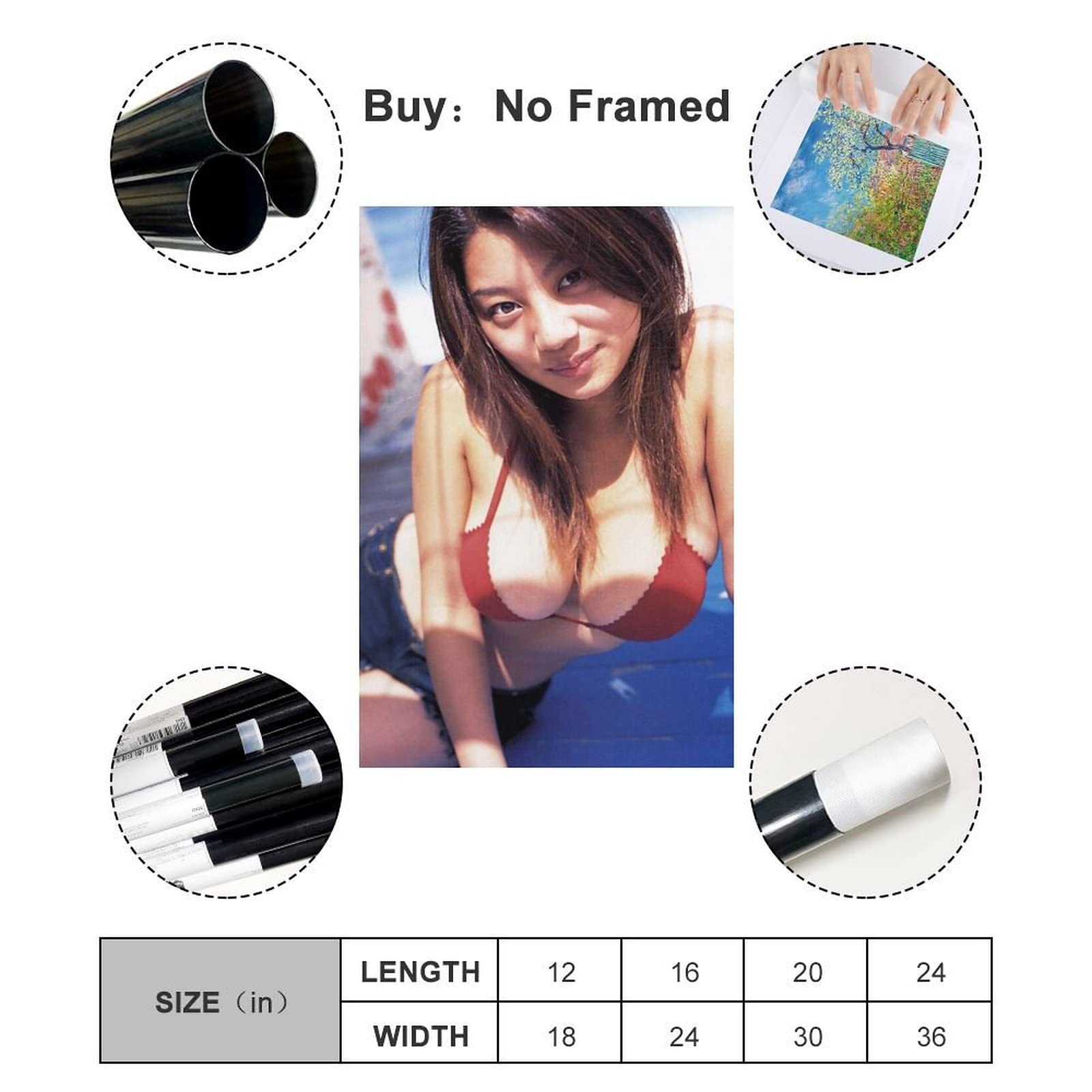 Amazon.co.jp: 小池栄子下着セクシー写真壁飾りポスター キャンバス