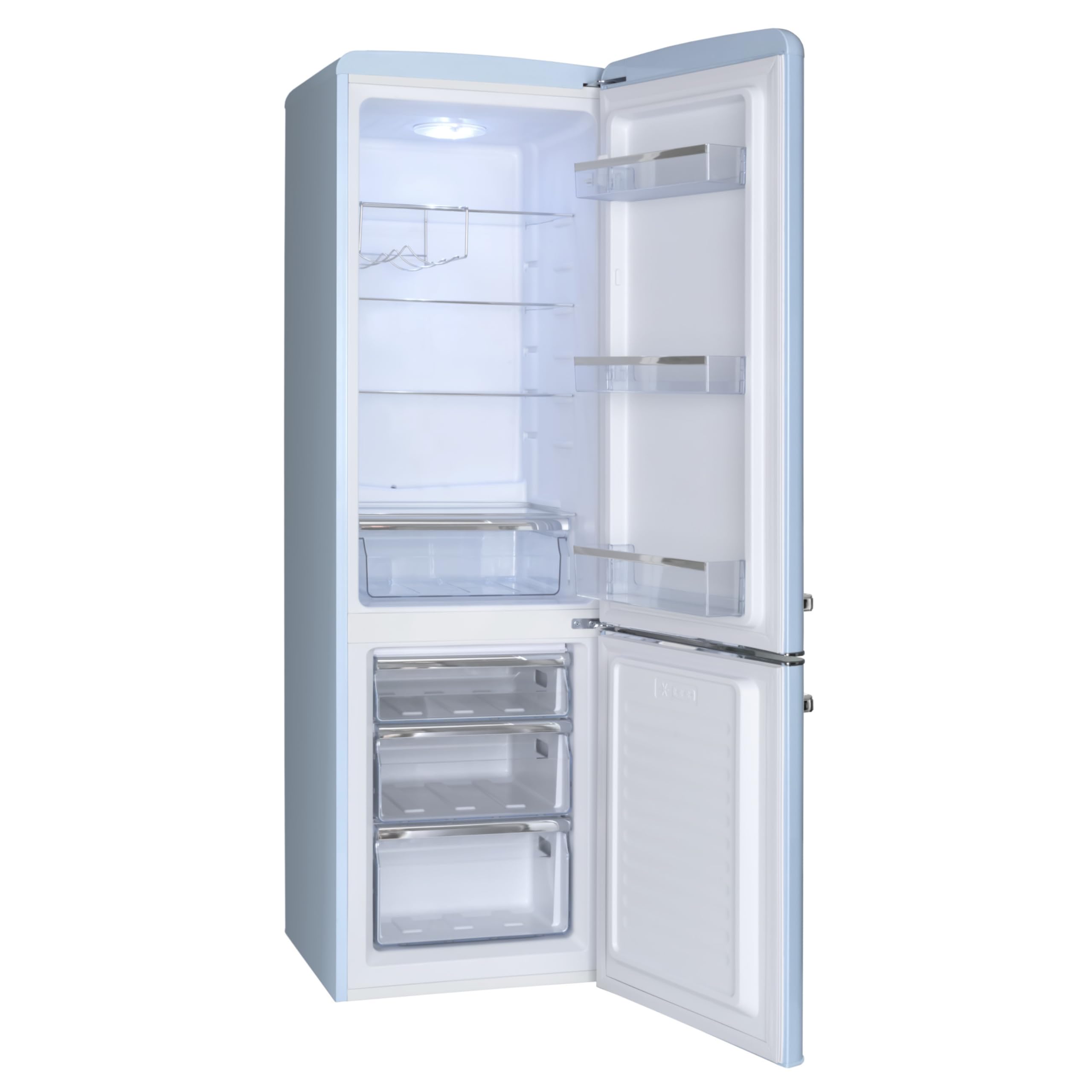 Amica Retro Kühl-Gefrierkombination 244L 181 x 55 x 61,5cm KGCR 387 100 L